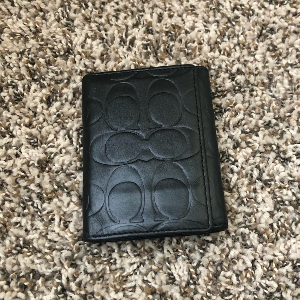 Coach Signature Embossed Trifold wallet